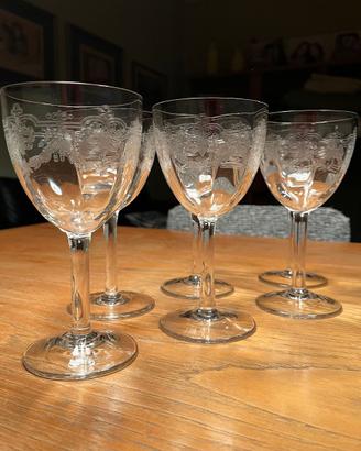 Set 6 Bicchieri Vintage in Cristallo