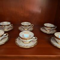 Servizio da caffe rifinito in oro zecchino anni 30