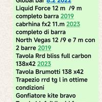 attrezzatura kitesurf 