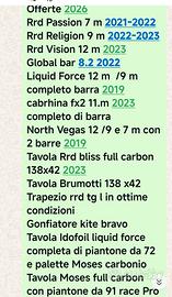 attrezzatura kitesurf 