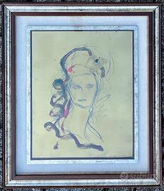 Ernesto Traccani dipinto su serigrafia