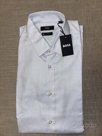 CAMICIA BOSS SLIM FIT 40 TRAVEL PERFORMANCE 100%co