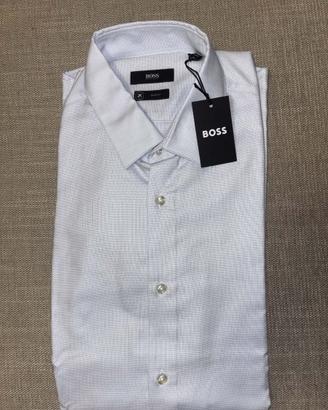 CAMICIA BOSS SLIM FIT 40 TRAVEL PERFORMANCE 100%co