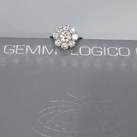 ANELLO FIORE ORO DIAMANTI 