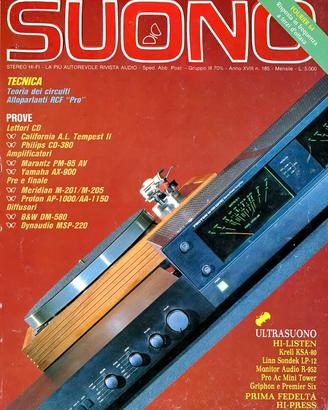 rivista SUONO numero 185 ottobre 1988