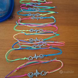 braccialetti fatti a mano 10 pezzi