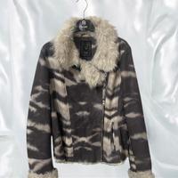 Cappotto in pelliccia Guess,nera e bianca,Taglia L