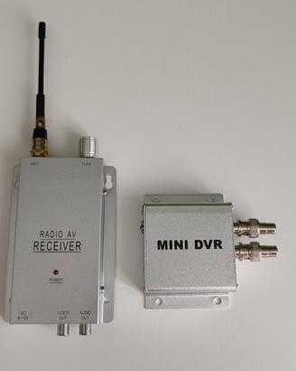 Kit videosorveglianza wireless: mini DVR + ricevit