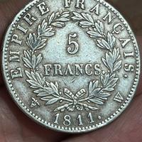 Francia 5 Francs 1811 Napoleone Splendida
