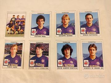 8 figurine Panini Fiorentina 1989/90 originali