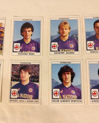8 figurine Panini Fiorentina 1989/90 originali
