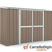 Casetta in lamiera per esterno 307x100cm tortora