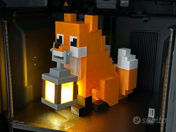 Lanterna Volpe Minecraft luce a batteria