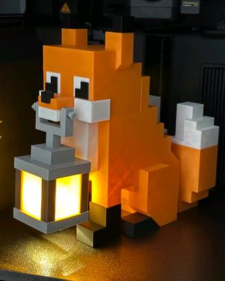 Lanterna Volpe Minecraft luce a batteria