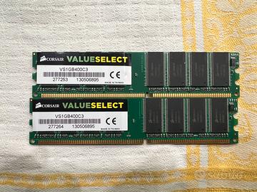 RAM Corsair ValueSelect 2GB (2x1GB) DDR-400 MHz