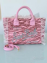 Borsa Saint Barth rosa animalier