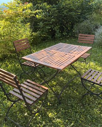 Tavolo giardino in legno teak
