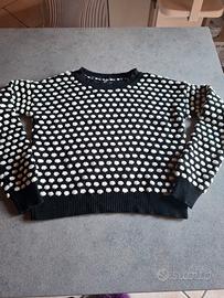 Maglia pesante donna nera a pois Fly Girl S nuova