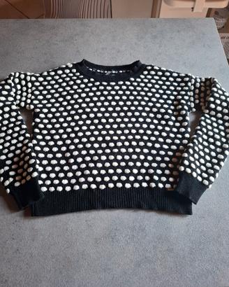 Maglia pesante donna nera a pois Fly Girl S nuova