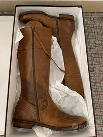 Stivali Gaetano Navarra n.40 vero cuoio NUOVI