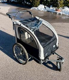 Rimorchio bici 2 bimbi
