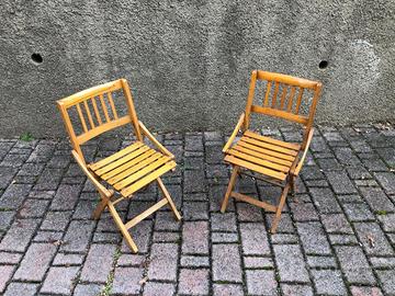 Coppia sedie in legno
