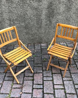 Coppia sedie in legno