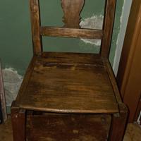 Sedia inginocchiatoio antica con vano – fine ’800