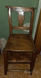 Sedia inginocchiatoio antica con vano – fine ’800