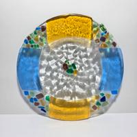 Piatto Svuotatasche in vetro mosaicato colorato