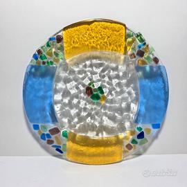 Piatto Svuotatasche in vetro mosaicato colorato