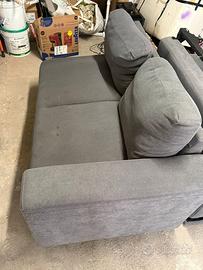 divano letto 3 posti con penisola e contenitore