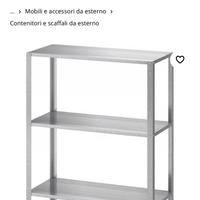 5 scaffali in metallo Ikea
