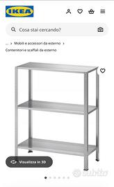 5 scaffali in metallo Ikea