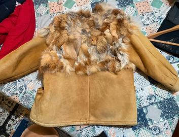 Cappotto di renna con pelliccia donna taglia 44