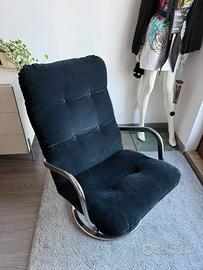 Poltrona girevole ikea Smedsta Swivel sedia nera