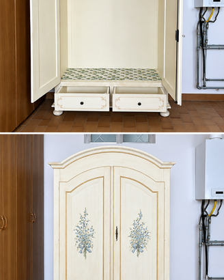 Armadio Shabby Chic stile provenzale L120 x H200cm
