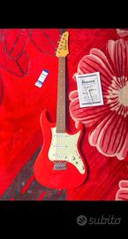 Chitarra elettrica vermilion