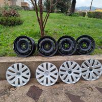 Cerchi in ferro + copricerchi VW Polo 6R R15