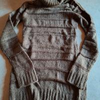 Maxi maglia donna in lana marrone Motivi S nuova