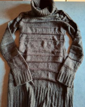 Maxi maglia donna in lana marrone Motivi S nuova