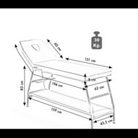 Lettino massaggi doppio snodo con portarotolo