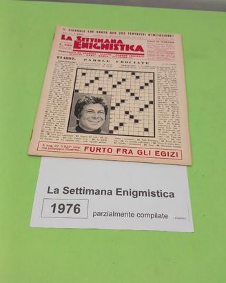 LA SETTIMANA ENIGMISTICA, anno 1976, parzialmente