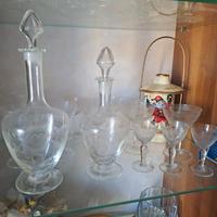 Servizio bicchieri cristallo anni 40.