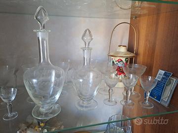 Servizio bicchieri cristallo anni 40.