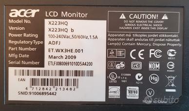 Acer X223HQ 21.5″ Full HD LCD Monitor

