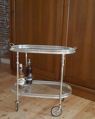 Carrello Bar Vintage Placcato Argento