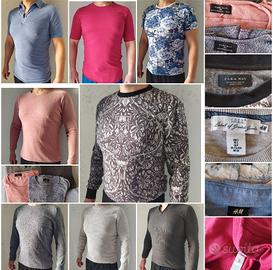 Magliette uomo zara set 8 pezzi tg S/M
