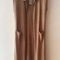 Cardigan lungo smanicato taglia M