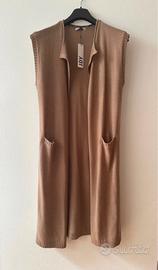 Cardigan lungo smanicato taglia M